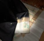 Elegant Black Kanchipuram Silk Saree with Gold Zari Buttas, Contrast White Border & Rich Gold Zari Pallu