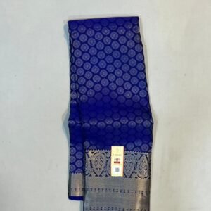 Royal Blue Pure Silk Silver Zari Kanchipuram Saree