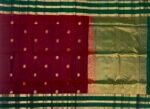 Elegant Maroon & Emerald Green Gold Zari Kanchipuram Silk Saree