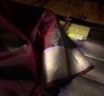 Royal Wine Purple Kanchipuram Silk Saree with Gold Zari Border