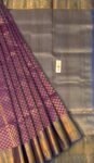 Royal Purple & Magenta Dual-Tone Pure Silk Saree with Rich Gold Zari Borders