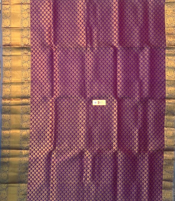 Royal Purple & Magenta Dual-Tone Pure Silk Saree with Rich Gold Zari Borders