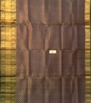 Antique Mauve & Olive Green Pure Silk Saree with Rich Gold Zari Border
