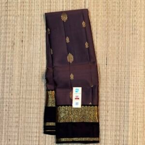 Elegant Coffee Brown Gold Zari Woven Traditional Silk Saree with Rich Brocade Pallu